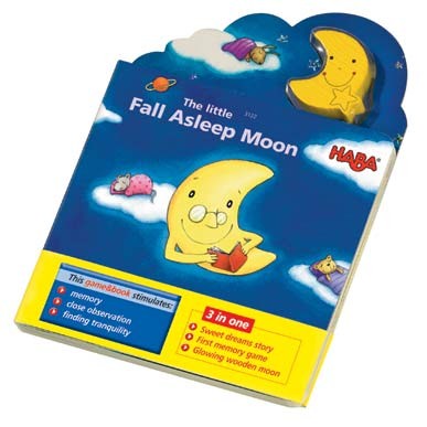 The Little Fall Asleep Moon Book & Game from Haba - Click Image to Close